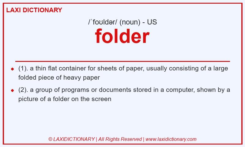 Definition folder in American English