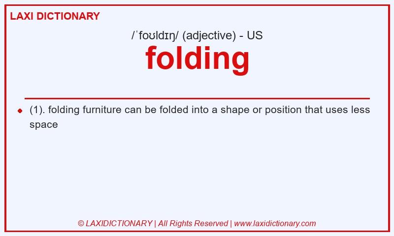 Definition folding in American English