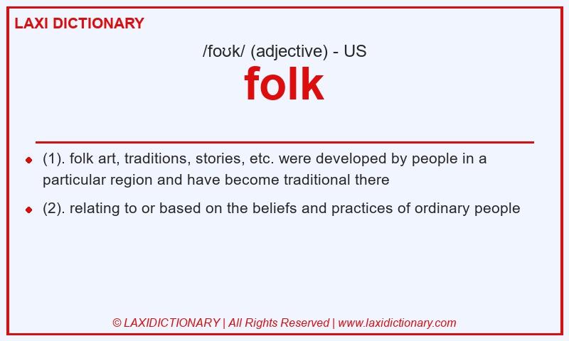 Definition folk in American English