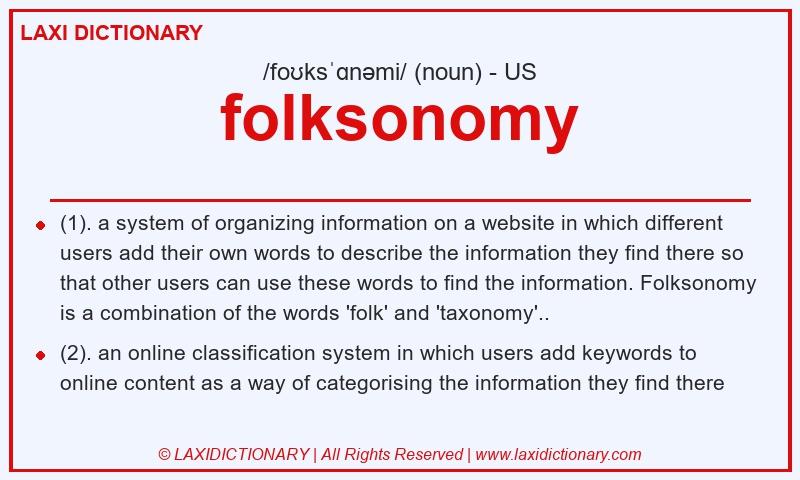 Definition folksonomy in American English