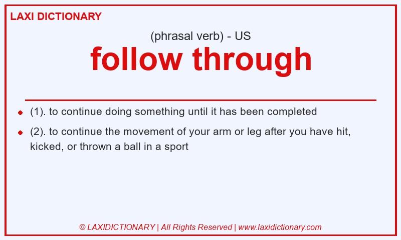 Definition follow through in American English