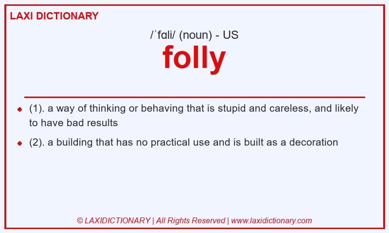 Definition folly in American English
