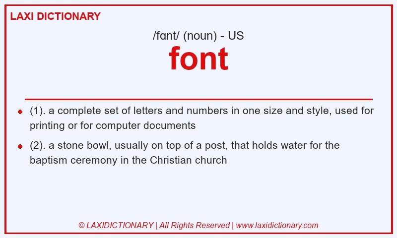 Definition font in American English