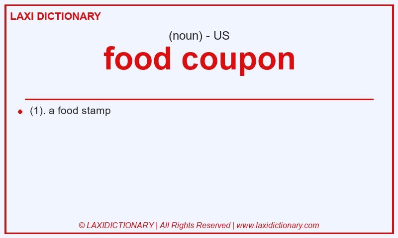 Definition food coupon in American English