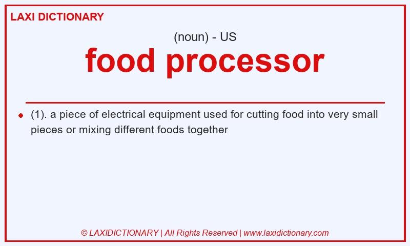 Definition food processor in American English