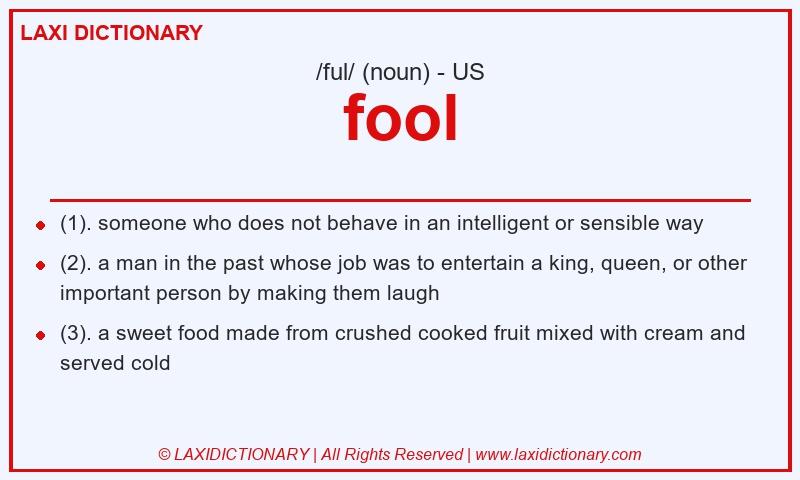Definition fool in American English