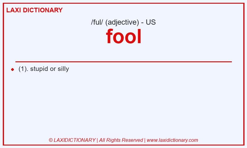 Definition fool in American English