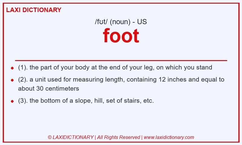 Definition foot in American English