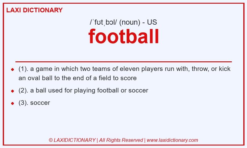 Definition football in American English