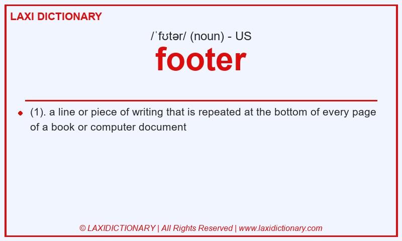 Definition footer in American English