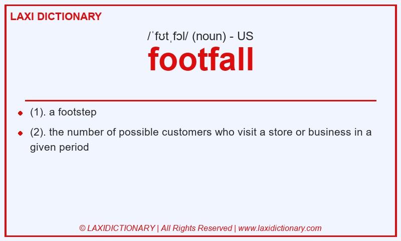 Definition footfall in American English