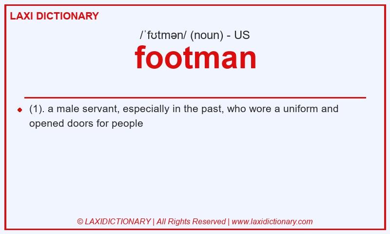 Definition footman in American English