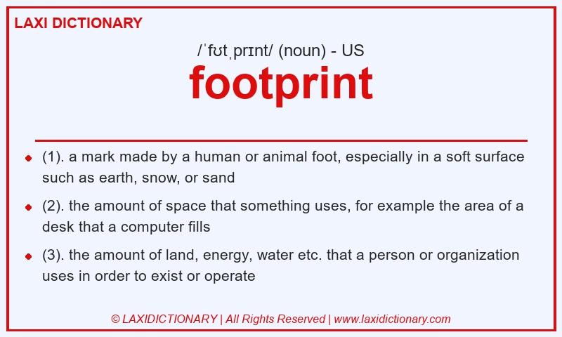 Definition footprint in American English