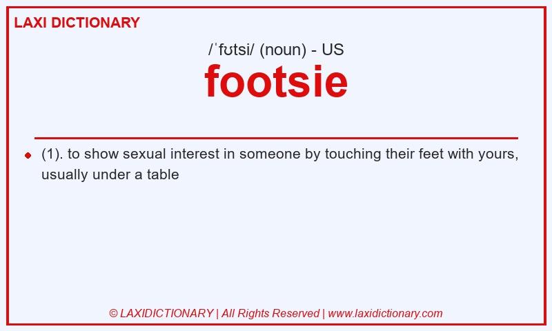 Definition footsie in American English