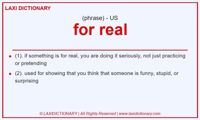 Definition for real in American English