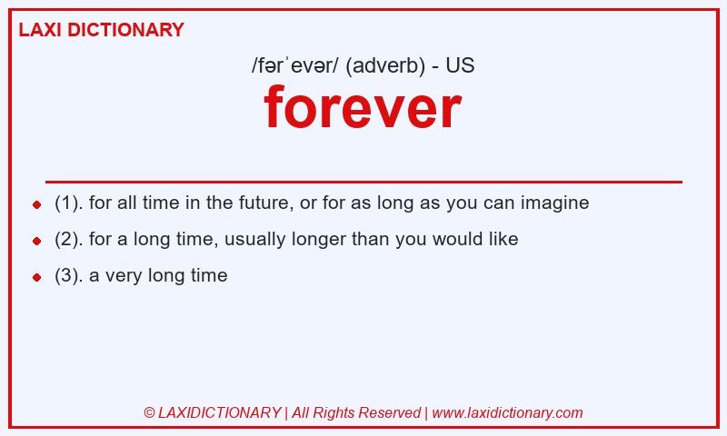 Definition forever in American English