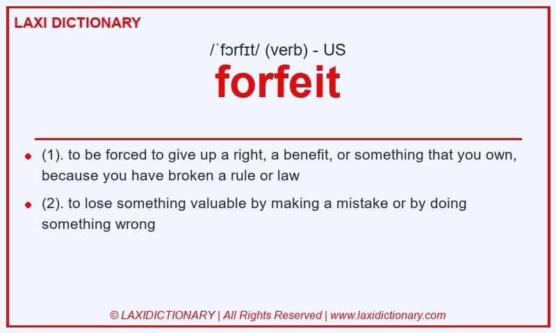 Definition forfeit in American English
