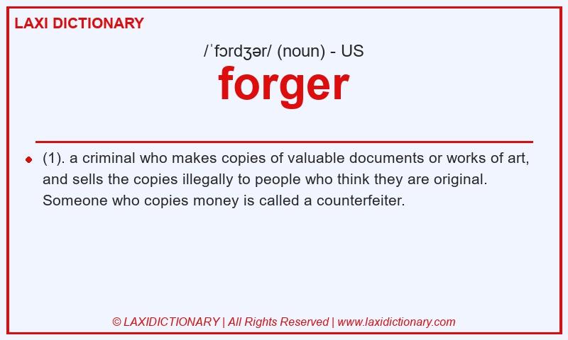 Definition forger in American English
