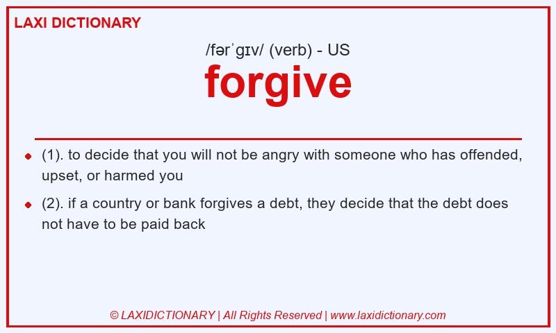 Definition forgive in American English