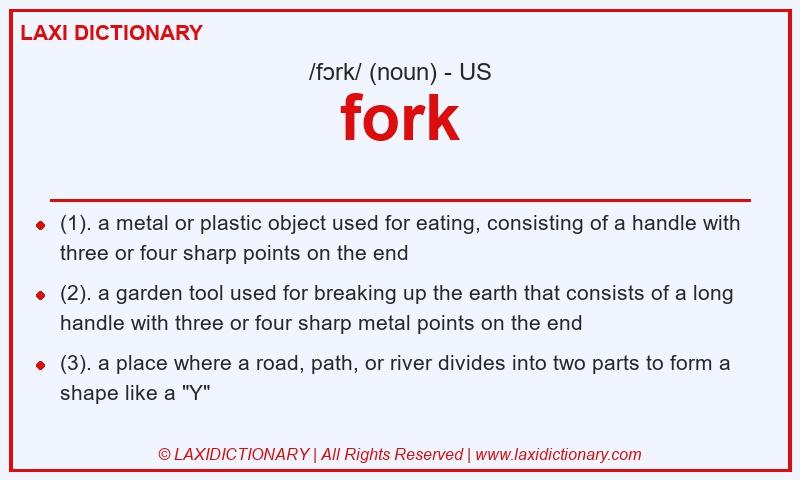 Definition fork in American English