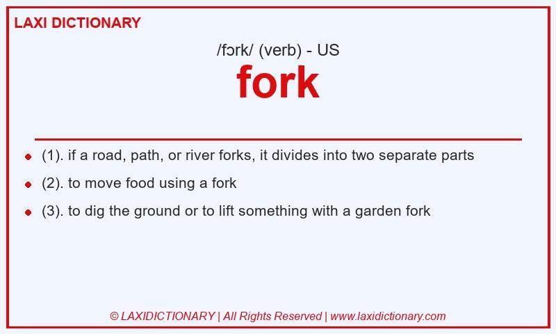 Definition fork in American English