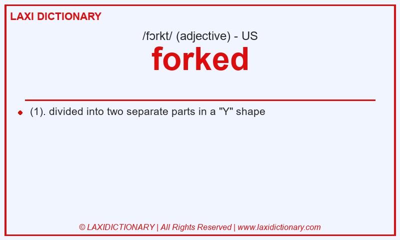 Definition forked in American English