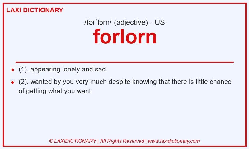 Definition forlorn in American English
