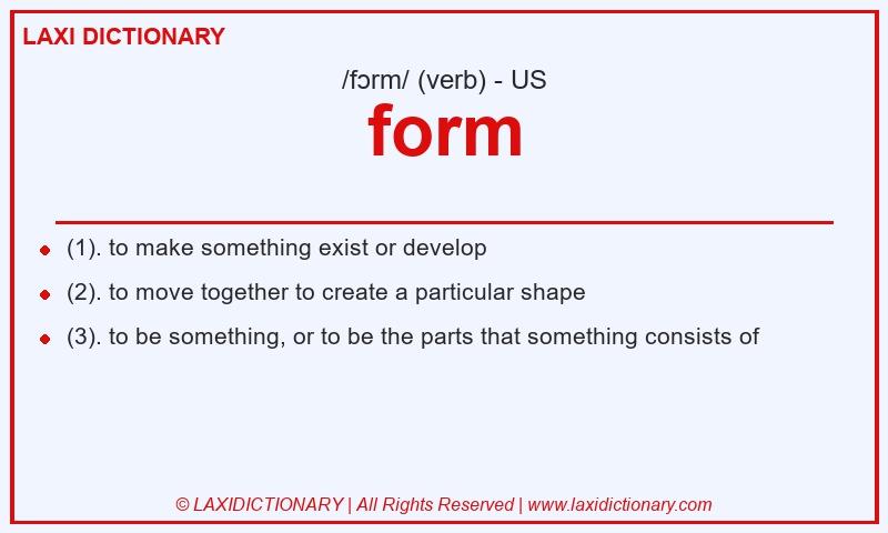 Definition form in American English