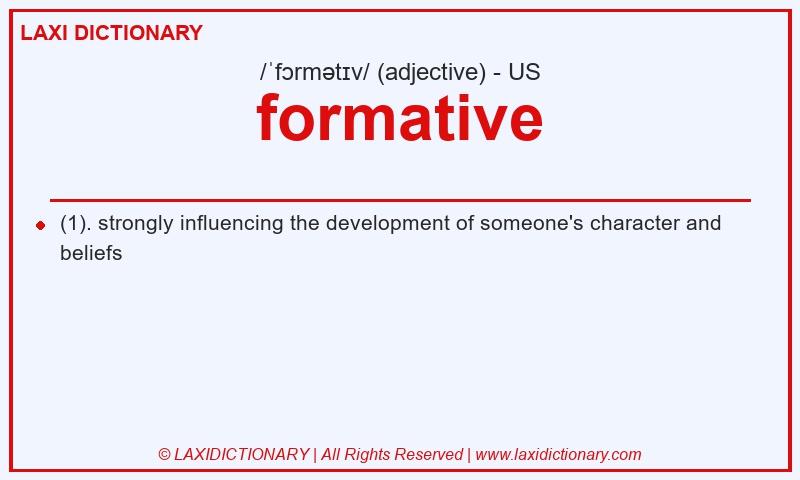 Definition formative in American English