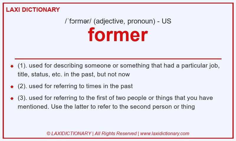 Definition former in American English