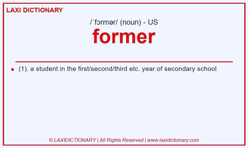 Definition former in American English