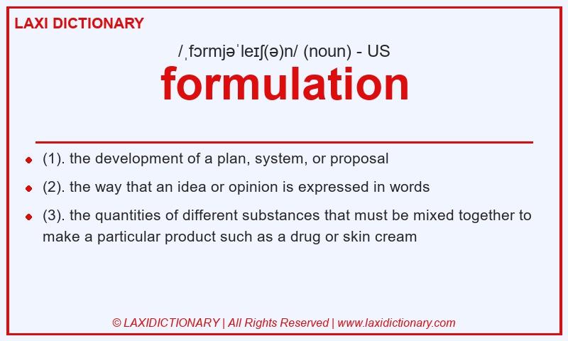 Definition formulation in American English