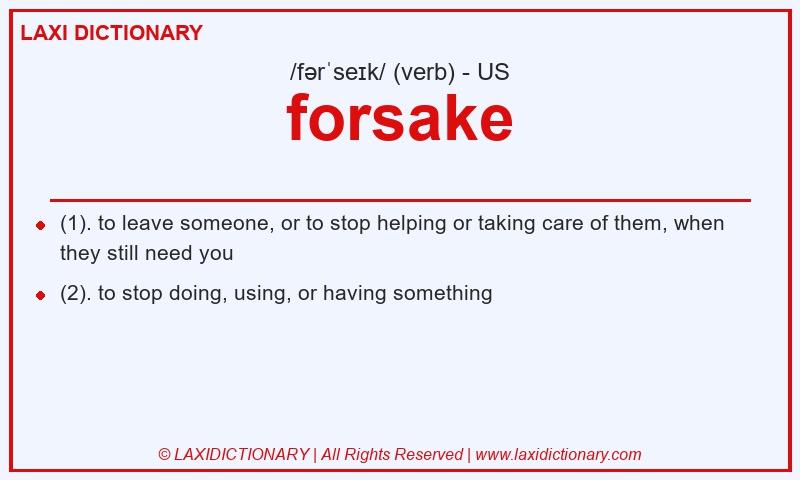 Definition forsake in American English