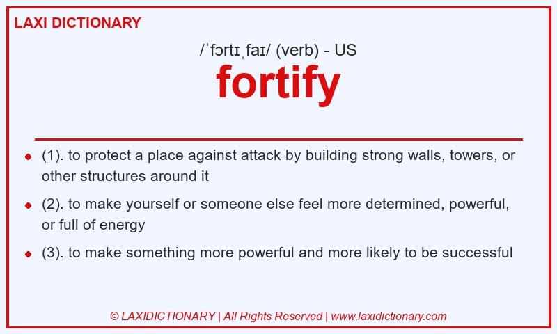 Definition fortify in American English