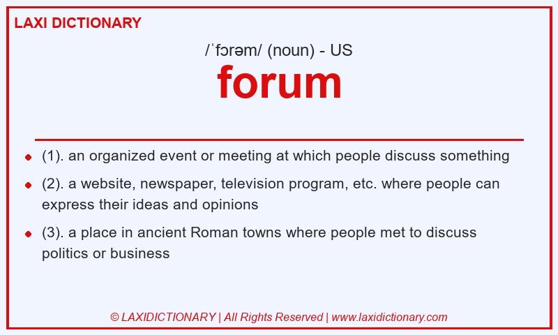 Definition forum in American English