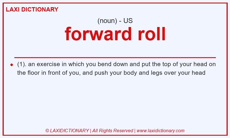 Definition forward roll in American English