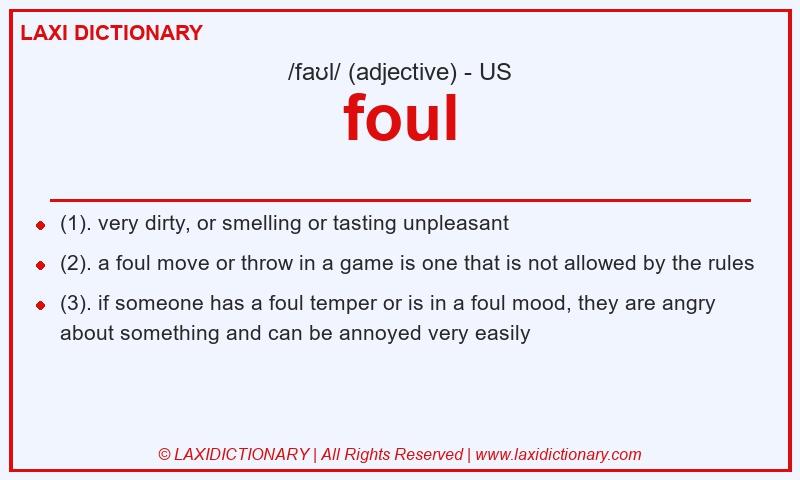 Definition foul in American English
