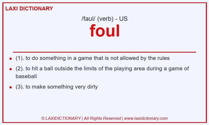Definition foul in American English