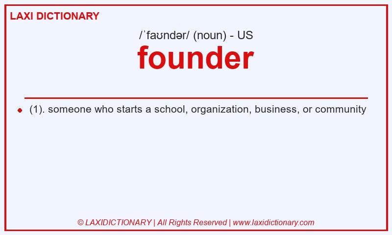 Definition founder in American English
