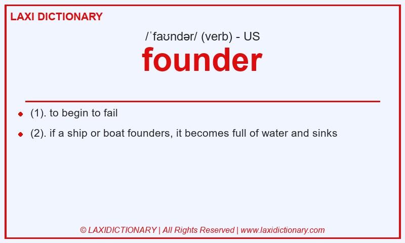 Definition founder in American English