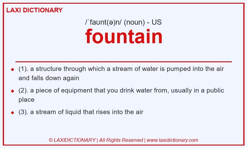 Definition fountain in American English