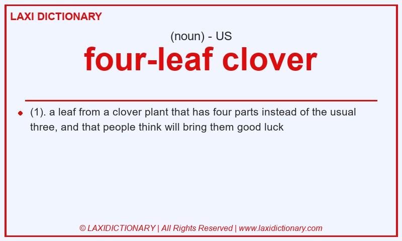 Definition four-leaf clover in American English