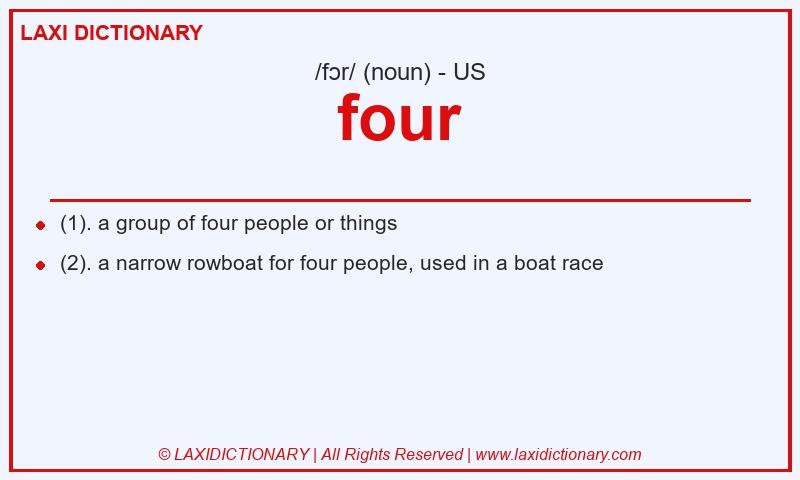 Definition four in American English