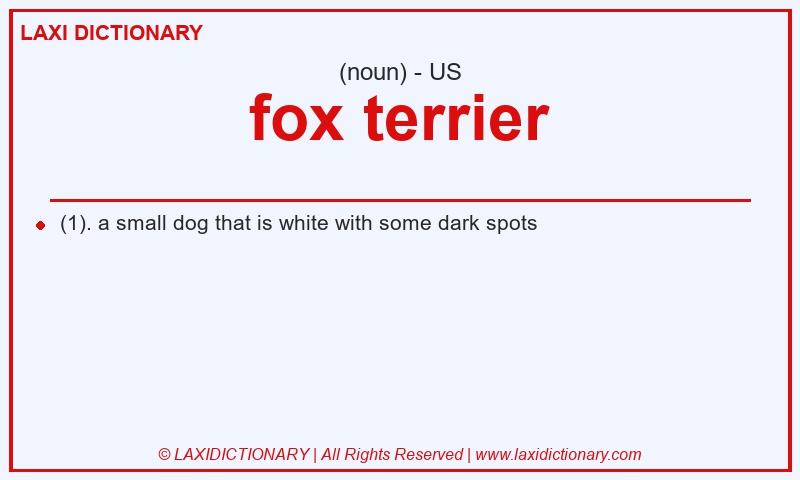 Definition fox terrier in American English