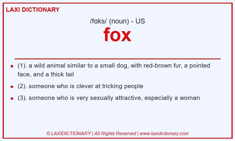 Definition fox in American English