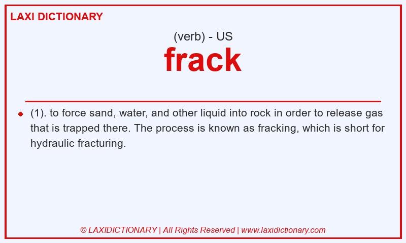 Definition frack in American English