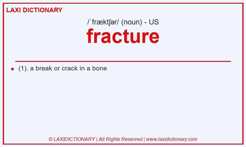 Definition fracture in American English