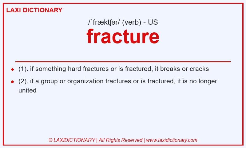 Definition fracture in American English