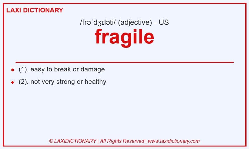 Definition fragile in American English