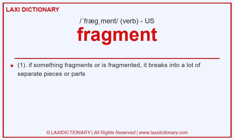 Definition fragment in American English